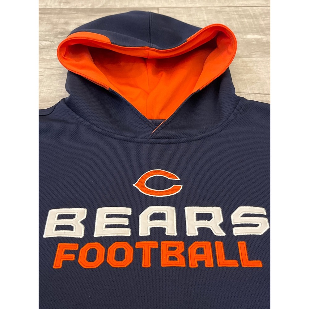 Reebok NFL Chicago Bears‎ Football Hoodie Navy Orange Men's XL